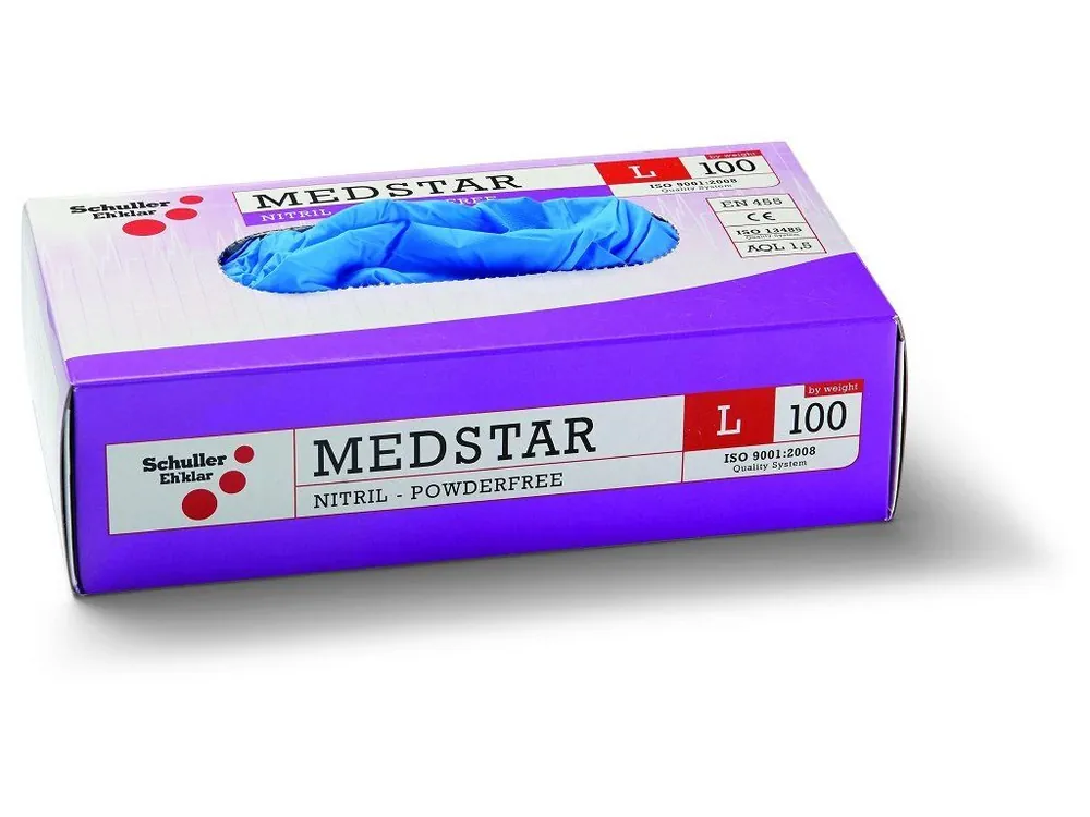 Značkový SCHULLER EH'KLAR® Rukavice MEDSTAR NITRIL PF jednorázové, nepudrované, 100 ks