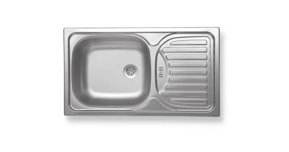 NOVASERVIS Dřez 43,5x76 s odkapem a přepadem nerez - DR43/76 Nejprodávanější