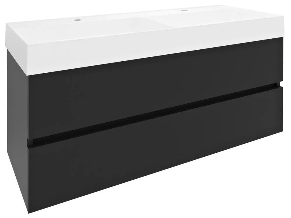 ODETTA umyvadlová skříňka 118x50x43,5cm, antracit matný Ověřený