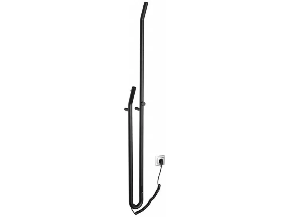 Finální Výprodej DUOPASSO elektrický sušák ručníků s časovačem, 122x1700mm, 45 W, černá mat