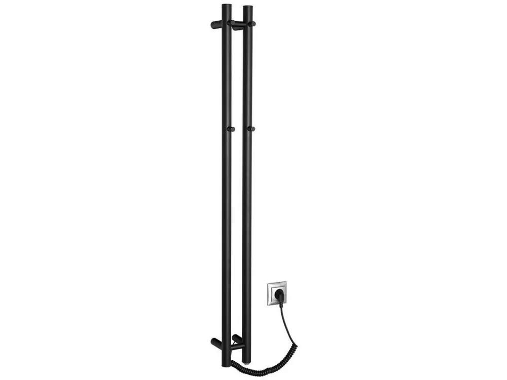 PAPINADO elektrický sušák ručníků 109x1200mm, 40W, černá mat Sezónní Sleva