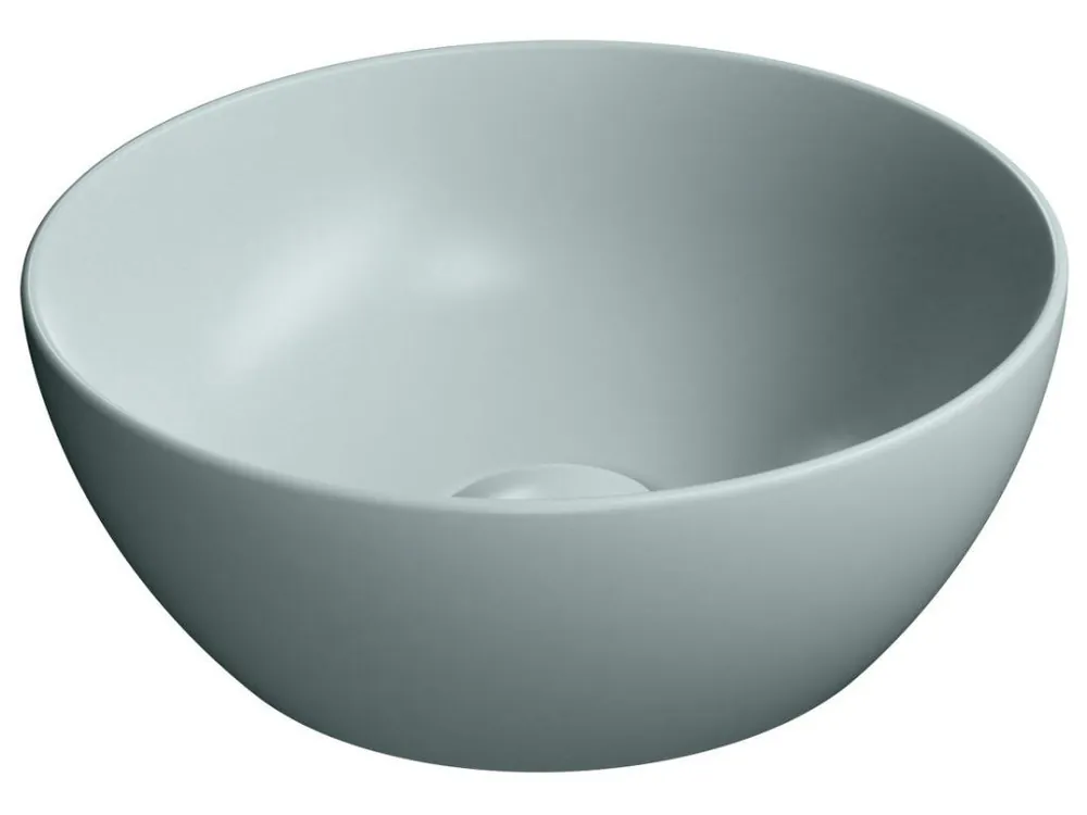 Značkový PURA keramické umývátko na desku, průměr 32cm, ghiaccio mat