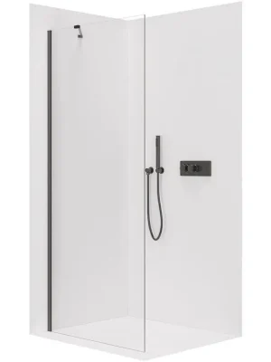 Akce CERANO - Sprchová zástěna Walk-in Onyx Y L/P - 8 mm - černá matná, transparentní sklo - 70x200 cm