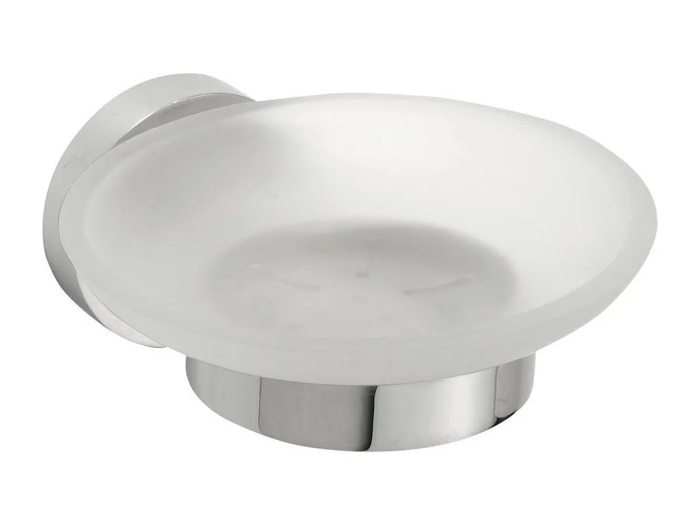 Značkový Sapho X-ROUND mýdlenka, mléčné sklo, chrom XR803