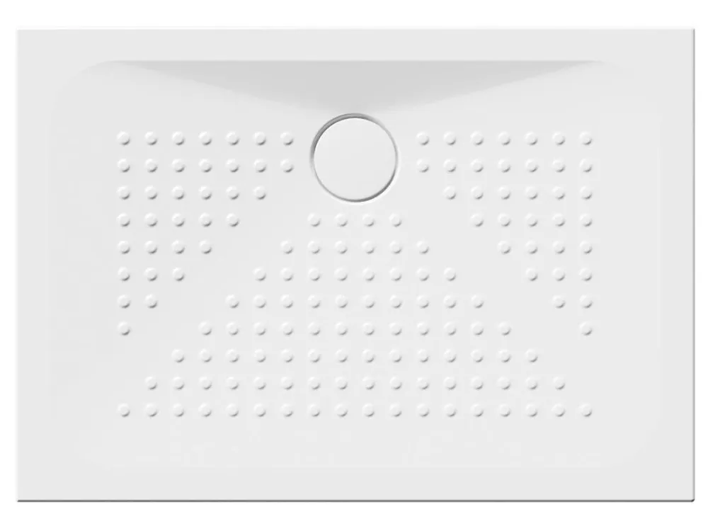 Akce Keramická sprchová vanička, obdélník 100x70x4cm, bílá ExtraGlaze