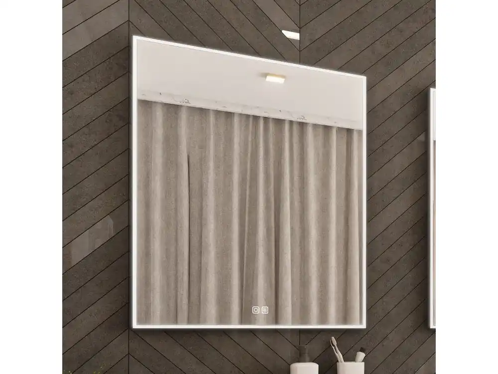 Černé LED zrcadlo 600x800 se dvěma dotykovými senzory Nimco ZPC 13002VX-90 Nejlepší Volba