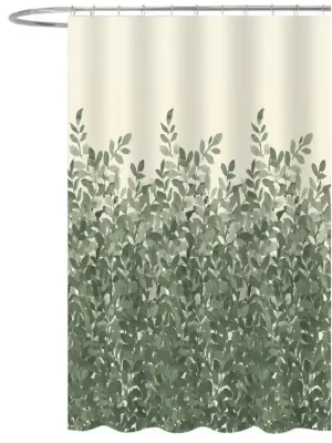 Sprchový závěs 180x200cm, polyester, zelené listy - koupelny-sanita.cz Nová Kolekce