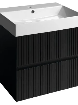 FILENA umyvadlová skříňka 57x51,5x43cm, černá mat strip Super Cena