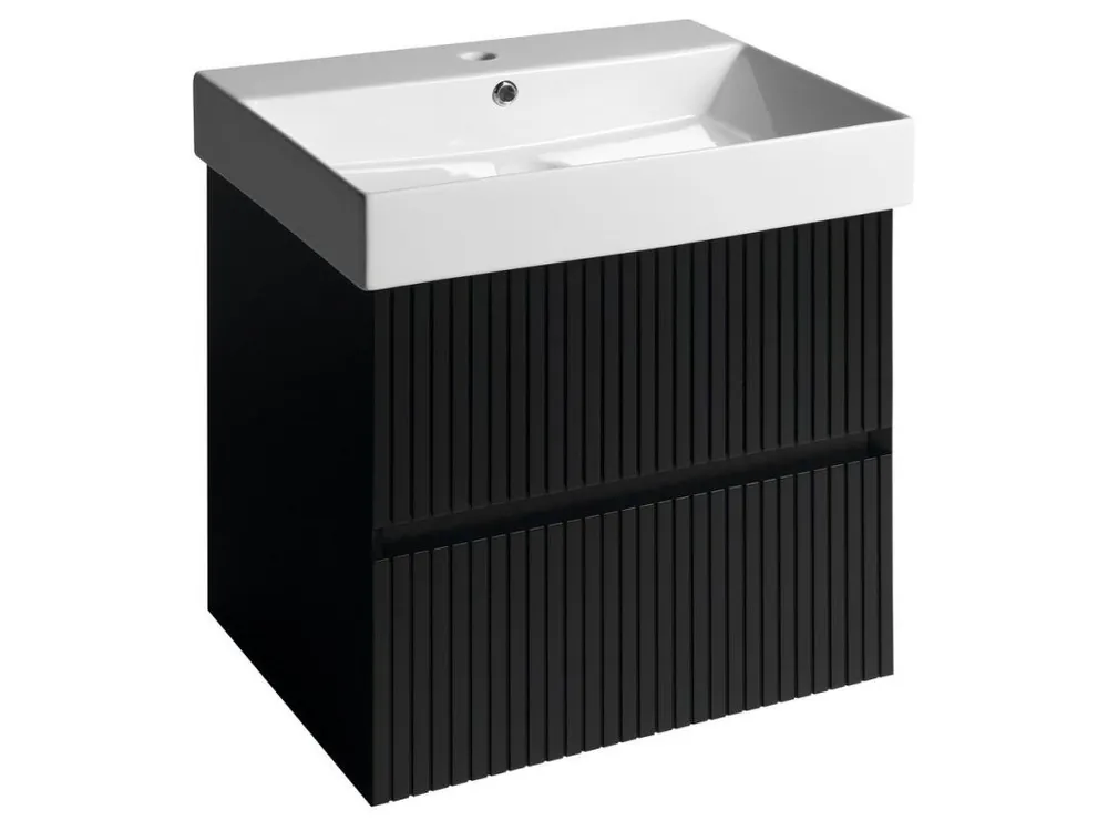 FILENA umyvadlová skříňka 57x51,5x43cm, černá mat strip Super Cena