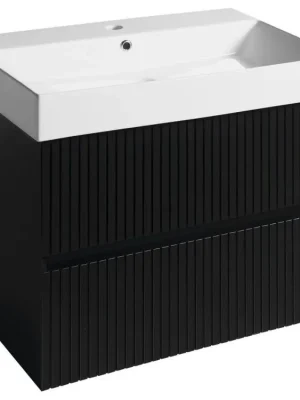 FILENA umyvadlová skříňka 67x51,5x43cm, černá mat strip Nejlepší Cena