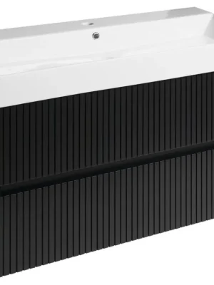 FILENA umyvadlová skříňka 95x51,5x43cm, černá mat strip Cenový Hit