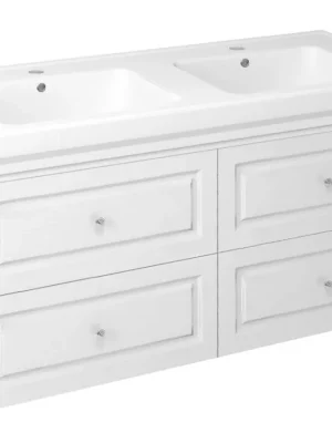 VIOLETA dvojumyvadlová skříňka 116x52x48,5cm, bílá pololesk Vysoce Kvalitní