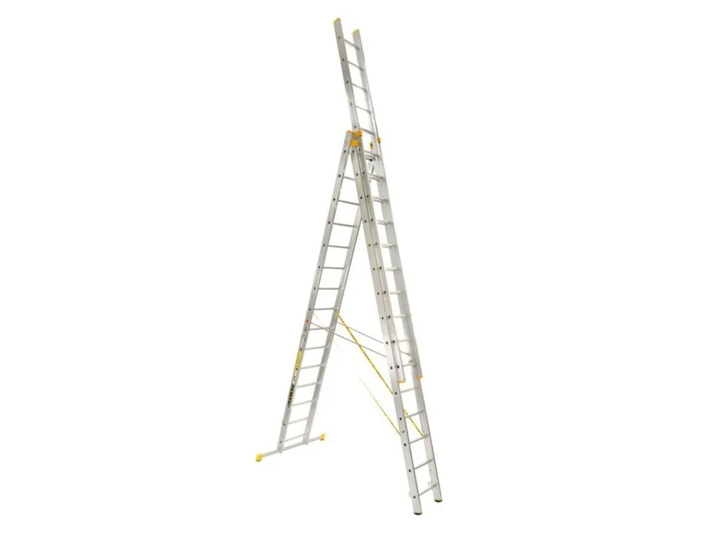 Zlevněný Žebřík AL, trojdílný, 3x15 příček, 10,9m, ALVE FORTE PROFI PLUS 8615 | element-shop.cz