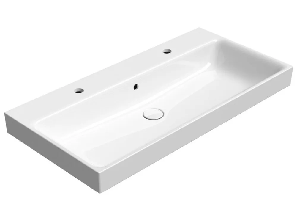 Nakupujte Hned Sapho NUBES keramické dvojumyvadlo 100x50cm, bílá ExtraGlaze 9623211