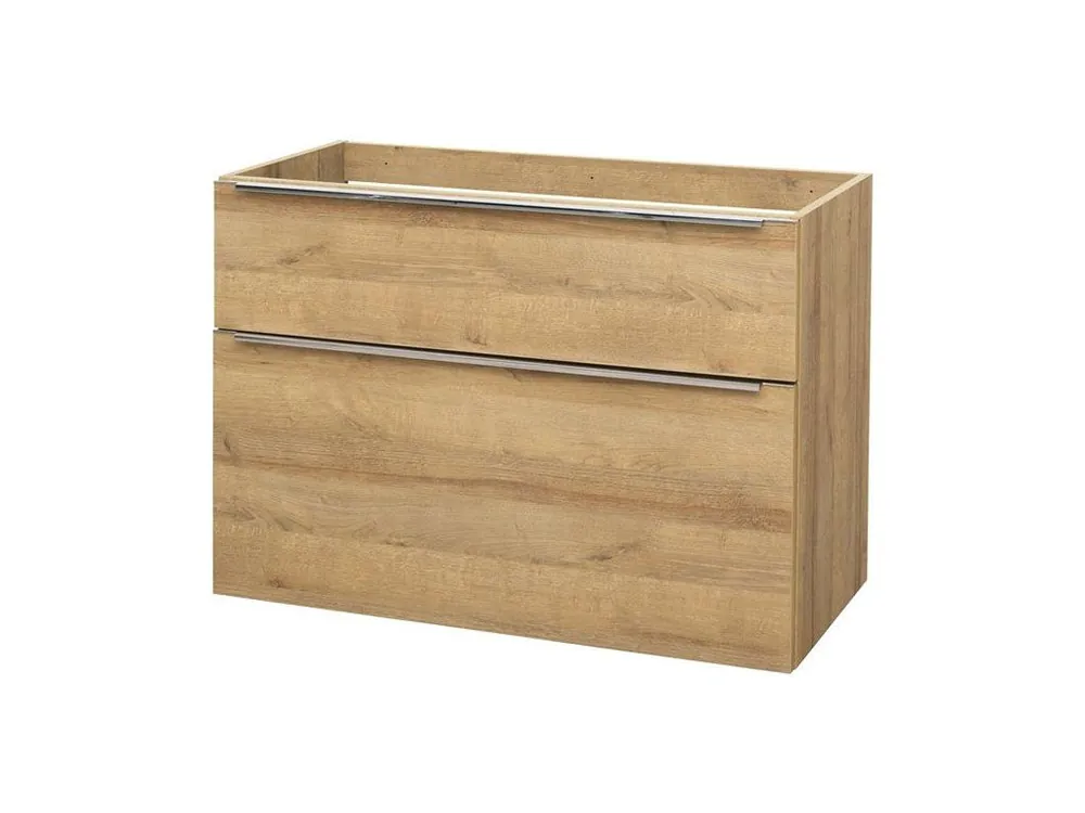 Akce Mereo Mailo, koupelnová skříňka 101 cm, dub Riviera, chrom madlo CN522S