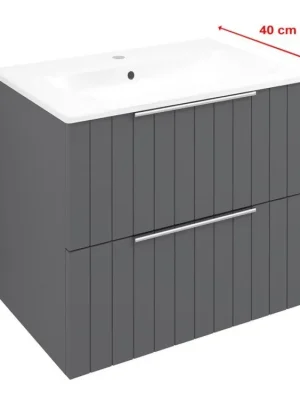 Zlevněný CIRASA STRIP umyvadlová skříňka 58x54x39cm, carina