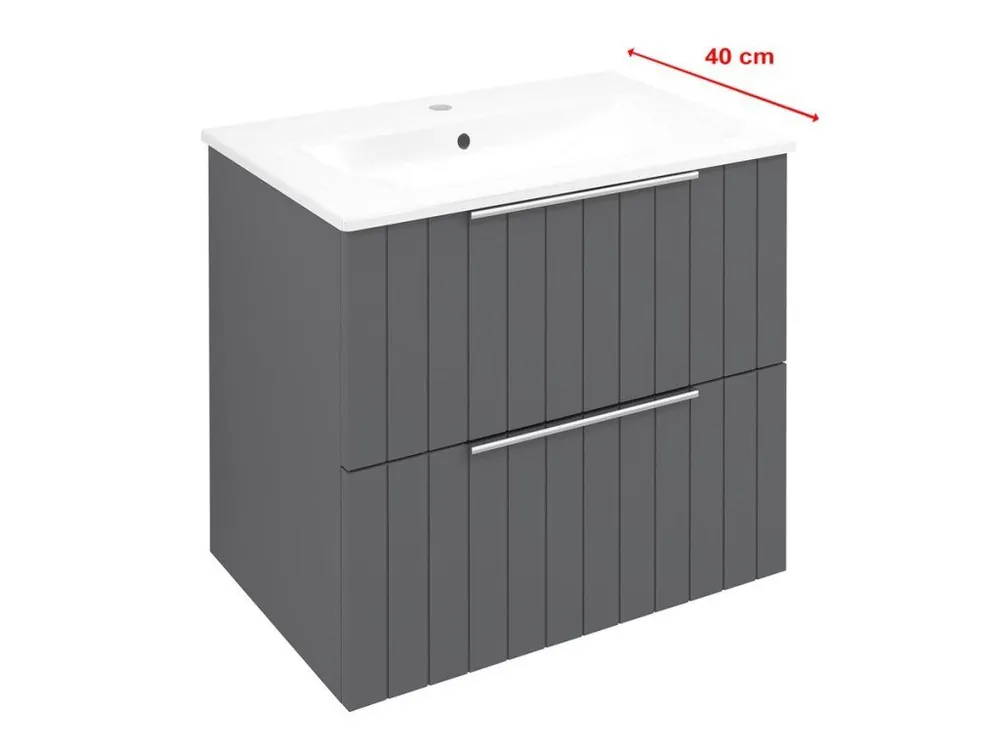 Zlevněný CIRASA STRIP umyvadlová skříňka 58x54x39cm, carina