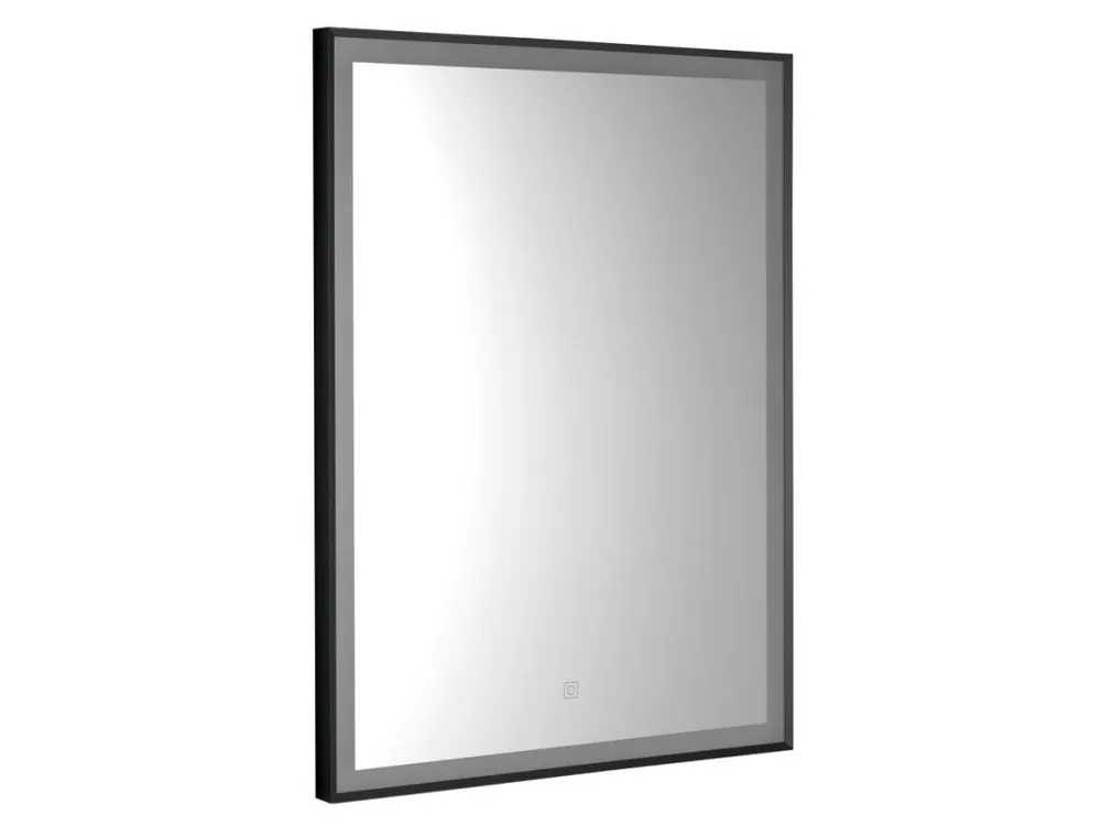 CORNA zrcadlo s LED osvětlením 60x80cm, dotykový senzor, stmívatelné, černá mat Sleva