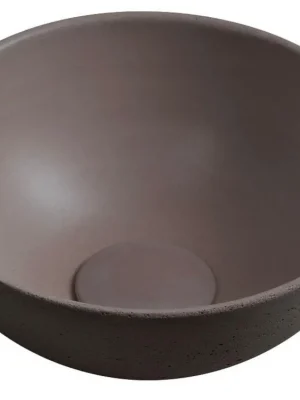 Víkendová Akce Sapho Minor betonové umyvadlo na desku 26 cm tmavě hnědá mat | Koupelny-Sanita.cz
