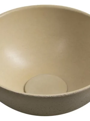 Sezónní Sleva MINOR betonové umývátko na desku, O 26cm, žlutá mat