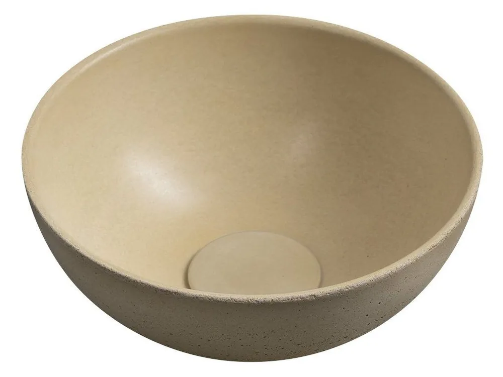 Sezónní Sleva MINOR betonové umývátko na desku, O 26cm, žlutá mat