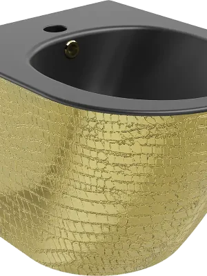 Akce Závěsný bidet MEXEN LENA 48 cm - černý/zlatý šupinový, 35224878