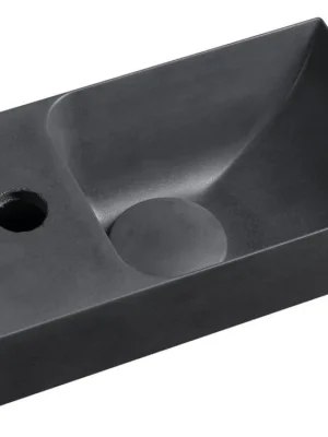 PICCOLINO betonové umývátko 30,8x17cm, baterie vlevo, antracit mat Časově Omezené