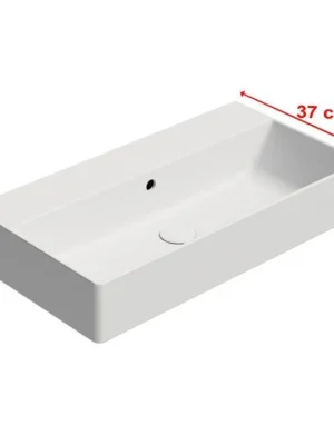 Akce KUBE X keramické umyvadlo 70x37cm, bez otvoru, bílá mat