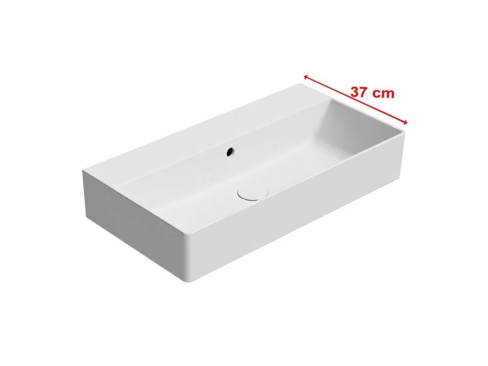 Akce KUBE X keramické umyvadlo 70x37cm, bez otvoru, bílá mat