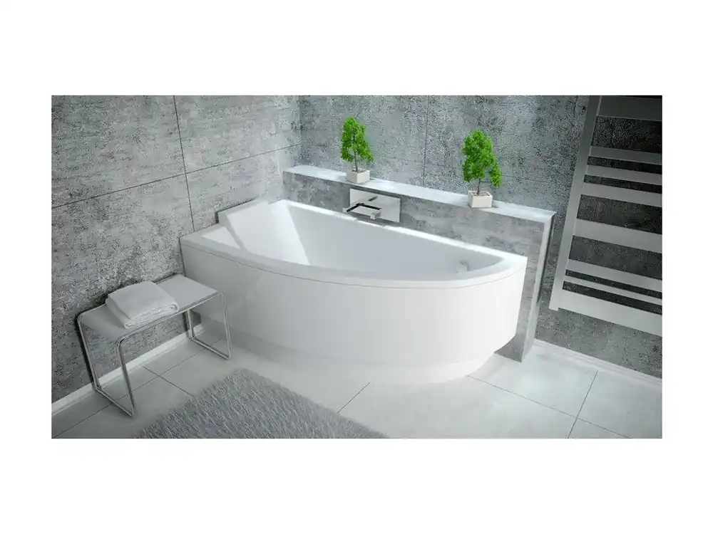 Must-Have Asymetrická vana FONDI, S nožičkami, 150 × 70 cm, Levé