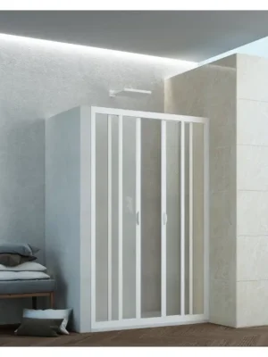 Zlevněný Sprchové dveře MAESTRO CENTRALE, 130 cm, 185 cm, Univerzální Levé / Pravé, Polystyrol 2,2 mm (acrilico), Bílá