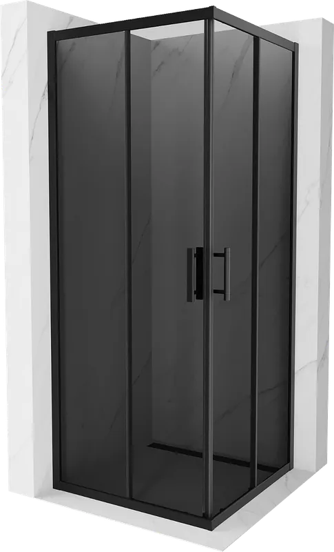 Akce Sprchový kout MEXEN RIO black grafit - 80x80 cm, 860-080-080-70-40