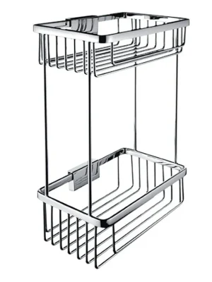 Značkový Nimco KIBO - Chrom Drátěná police dvoupatrová Ki 14017D-26