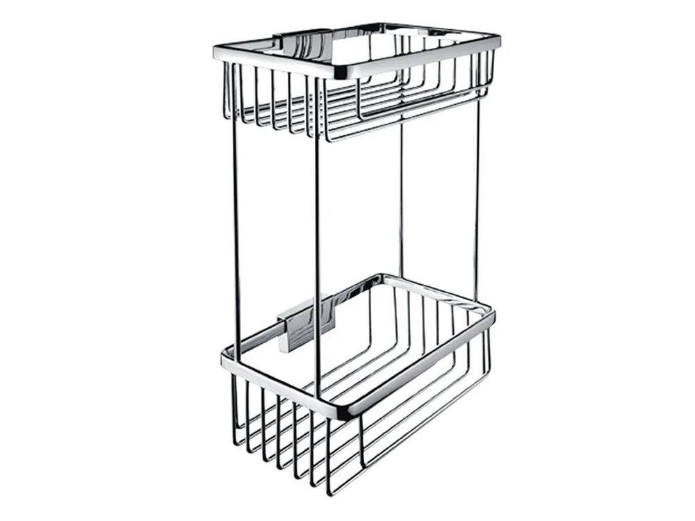 Značkový Nimco KIBO - Chrom Drátěná police dvoupatrová Ki 14017D-26