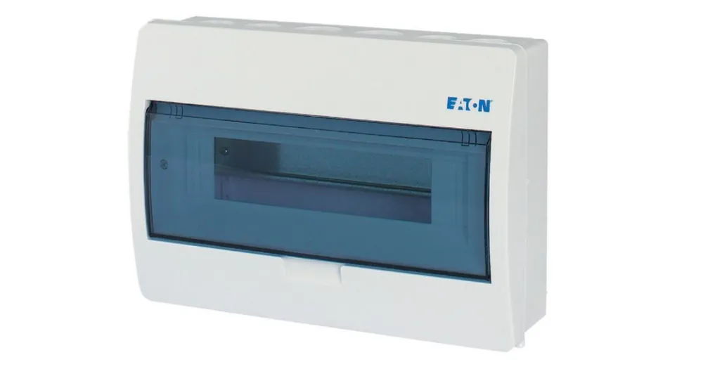 Značkový Eaton BC-O-1/12-ECO rozvodnice nástěná, 12 Modulů, průhledná dvířka, krytí IP40, plombovatelná, včetně N+PE svorek /280347/