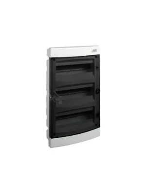 Značkový Noark PNF 48T /113772/ Plastová rozvodnice, průhledné dveře, montáž pod omítku, IP40, 4 řady, 4x12 modulů