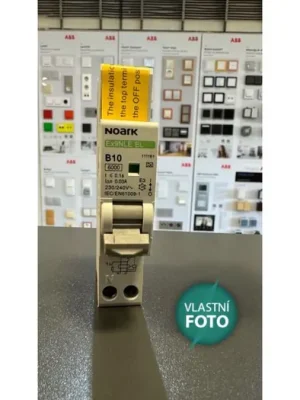 Víkendová Akce Noark Ex9BL20J B10 A 30mA /117471/ jednomodulový proudový chránič s nadproudovou ochranou 1P/N Icn=6kA, 1+Npól, char. B, In=10A, Idn=30mA, typ A