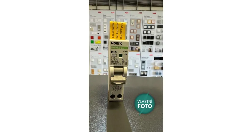 Víkendová Akce Noark Ex9BL20J B10 A 30mA /117471/ jednomodulový proudový chránič s nadproudovou ochranou 1P/N Icn=6kA, 1+Npól, char. B, In=10A, Idn=30mA, typ A
