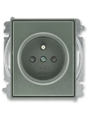 ABB 6619E-A06357 34 Element® Zásuvka jednoduchá s ochrannými kolík a integovanými  clonkami ANTRACITOVÁ Cenový Hit