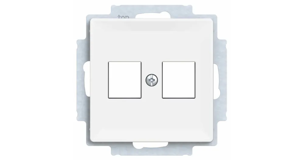 ABB ZONI® 5014T-A02018 240 Kryt zásuvky komunikační MATNÝ BÍLÝ plochý Výhodná Nabídka