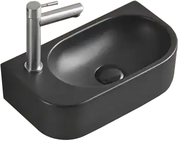 Značkový Keramické umyvadlo MEXEN VIERA - černé matné - levé, 21274085L