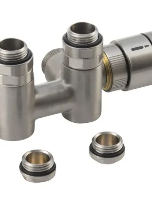 Akce Sapho TWIN COMBI připojovací sada ventilů termostatická pro středové připojení, pravá, nerez mat CP5510S