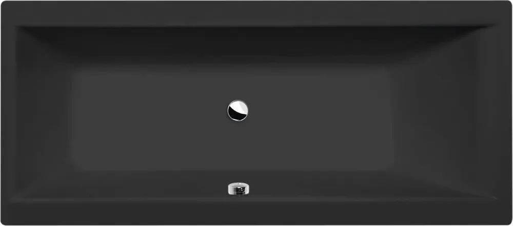 Značkový Polysan CLEO obdélníková vana 160x70x48cm, černá mat 73611.21