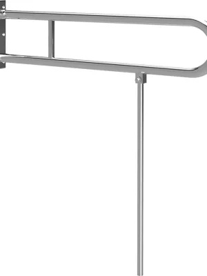 Akce Sapho HANDICAP madlo sklopné s opěrnou nohou 813mm, nerez lesk XH523