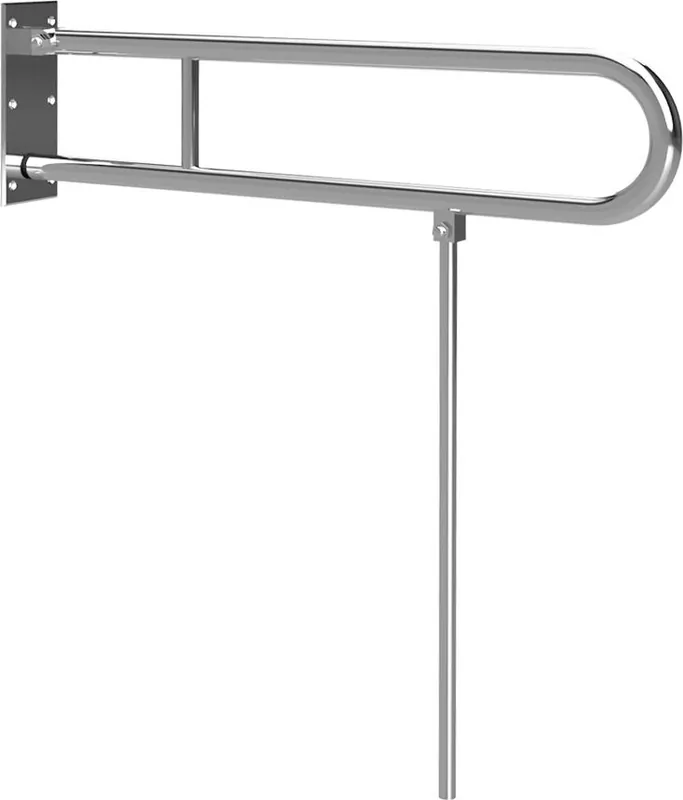 Akce Sapho HANDICAP madlo sklopné s opěrnou nohou 813mm, nerez lesk XH523