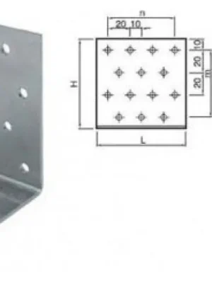Značkový Koelner Rovnoramenný perforovaný úhelník D-KP 40 x 40 x 40 mm