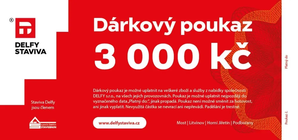 Akce Dárkový poukaz v hodnotě 3.000,- Kč