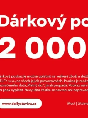 Sleva Dárkový poukaz v hodnotě 2.000,- Kč