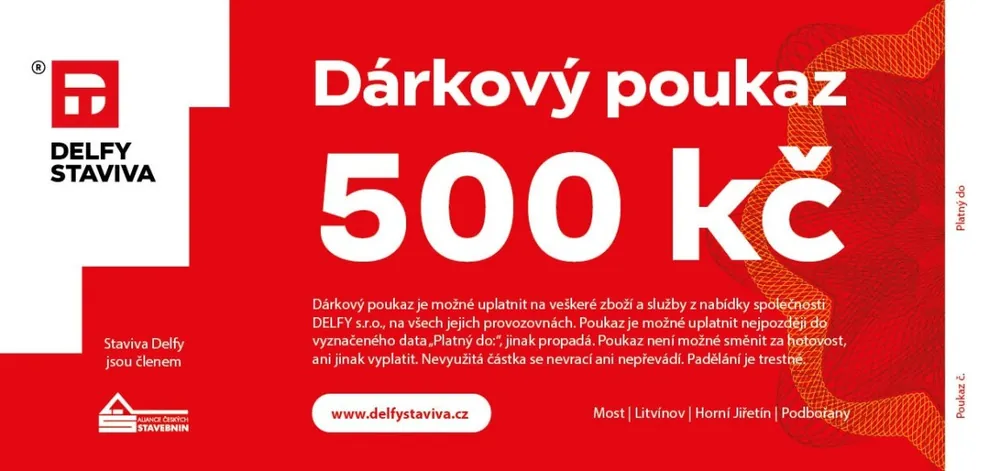 Akční Nabídka Dárkový poukaz v hodnotě 500,- Kč