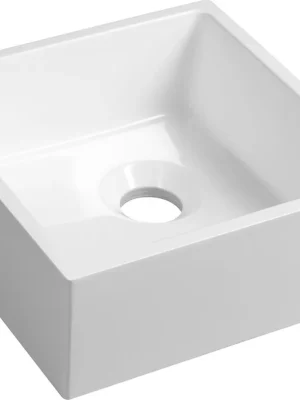 Značkový Sapho SANNA umyvadlo na desku, litý mramor, 25x25cm, bílá SN250